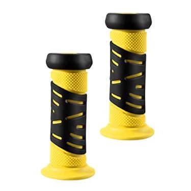 Imagem de Generic Punhos de alça de bicicleta para crianças, punhos de bicicleta de antiderrapantes, duráveis, macios e leves, punhos de guidão de bicicleta, AMARELO