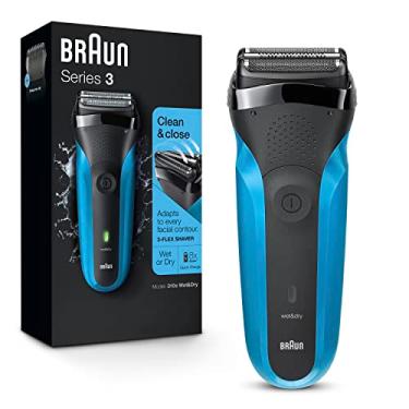 Imagem de Braun Barbeador elétrico masculino, barbeador elétrico série 3 310s, recarregável, molhado e seco