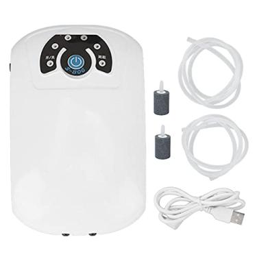 Imagem de Bomba De Ar De Aquário,Aerador De Tanque De Peixes Ajustável De 2 Saídas, Bomba De Oxigênio Silenciosa, Bomba De Ar De Tanque De Peixes Pequenos Com Acessórios Para Tanque De Peixes, Pesca Ao Ar Livr