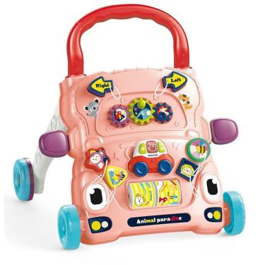 Imagem de Andador Didatico Infantil Brinquedo Musica Som Veloce Rosa - Baby Style
