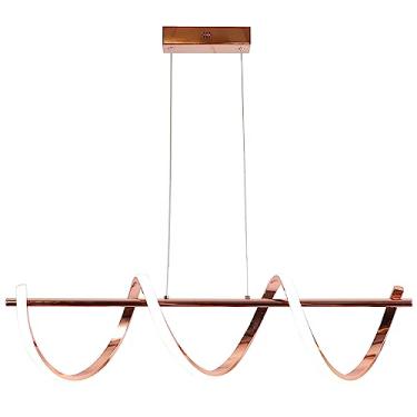 Imagem de Lustre Pendente Teto Moderno Lp-600 Rosé Sala De Jantar Bivolt Nitrolux