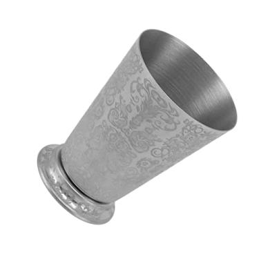 Imagem de AYNEFY Copo Mint Julep, Detalhes Elegantes, Alta Resistência Requintada Copo de Coquetel de Aço Inoxidável Grande Durabilidade Estilo Vintage para Gin (Textura Totem)