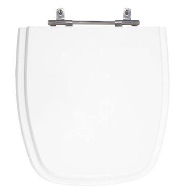 Imagem de Assento Sanitário City Branco Tampa para Vaso Celite em Madeira Laqueada