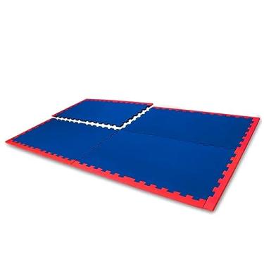 Imagem de Kit Home Tatame EVA 4 Peças Vermelho/Azul 20mm 100X50 + Bag