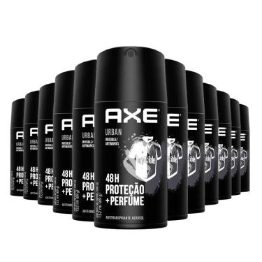 Imagem de Kit Desodorante Antitranspirante Aerosol Masculino Axe Urban Anti Manchas 90g - 12 Unidades