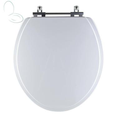 Imagem de Assento Sanitário Tampa de Vaso Branco Resina Poliester Ravena para bacia Deca