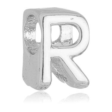 Imagem de Berloque Letra R Separador Pandora Banhado a Prata 925 - Premium