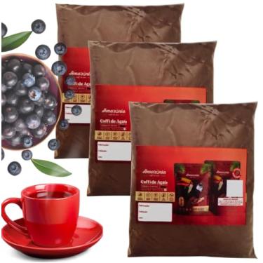Imagem de Café Do Caroço Do Açaí kit 3 unidades de 500 Gramas Sem Gluten