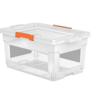 Imagem de Caixa Organizadora Tramontina T-force Em Polipropileno Transparente 60 L Tramontina