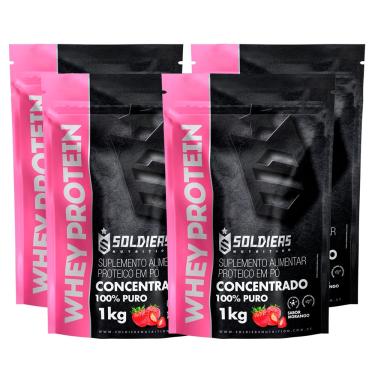 Imagem de Kit: 4kg Whey Protein Concentrado - 100% Importado - Soldiers Nutrition