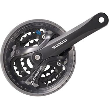 Imagem de SHIMANO Manivela híbrida M361 (preta, 175 mm x 48/38/28T)