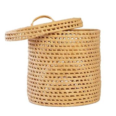 Imagem de Cesto Organizador em Palha Natural Para Roupas - Tam 30x30