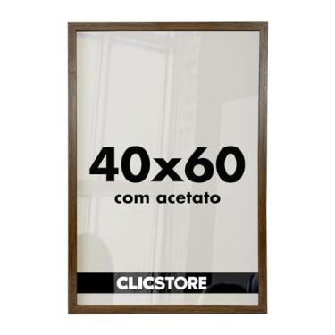 Imagem de Moldura 40x60 Poster Parede Foto Quadro Acetato Diplomas Porta Retrato Certificado Fotografia Madeira Cartazes Curso MDF