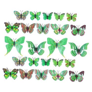 Imagem de Outanaya 24 Peças Adesivo De Parede De Borboletas Adesivo 3D Arte De Parede Decorações De Borboletas Decalques De Parede De Borboletas Inspirados Na Natureza Arte De Parede Adesivo De