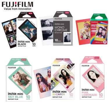 Imagem de Fujifilm-Mini Filme Instax  Papel Fotográfico  12  9  10  20  30 Folhas  Branco  Arco-íris para Mini