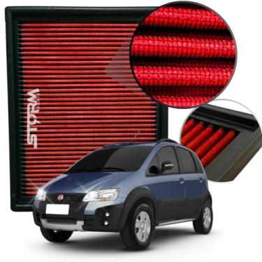 Imagem de Filtro Ar Esportivo Compatível com Fiat Idea 1.8 8v Flex Ano 2006 A 2010 Lavável Reutilizável inbox Adventure Locker Hlx Manual Automatico Dualogic