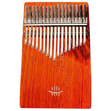 Imagem de Piano de polegar Kalimba com 17 teclas, piano de dedo com martelo de afinação, instrução de estudo, fãs de música, piano de dedo de bolso, teclado de percussão de percussão de açafrão, estilo quadrado