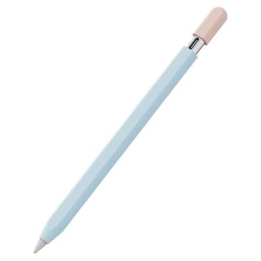 Imagem de PZOZ Capa compatível com Apple Pencil USB-C capa protetora magnética de silicone capa de suporte para iPencil, acessórios para iPad Mini 6th, Air 4th 5th, Pro 11 12.9 (azul)