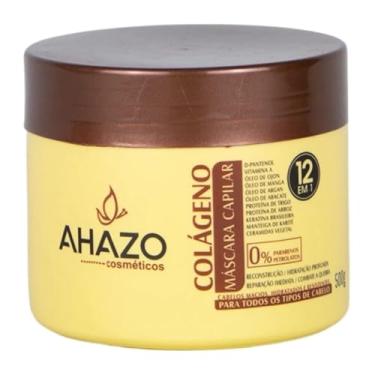 Imagem de Masc Máscara de Tratamento Capilar Colágeno Profissional Ahazo Creme Colágeno 12 Benefícios 500g