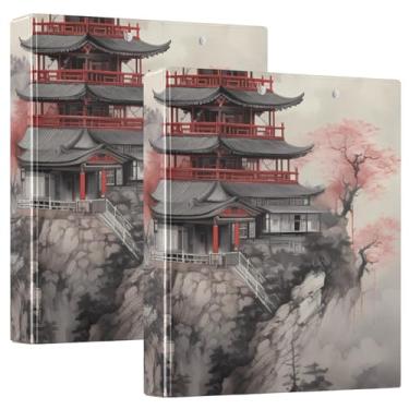 Imagem de Fichários de caderno de anéis redondos, fichários de caderno de 3,8 cm com prancheta, fichários escolares, 200 folhas, tinta chinesa e lavagem