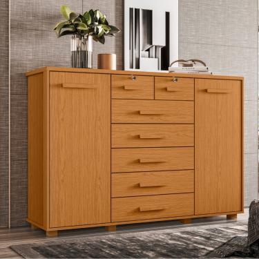Imagem de Cômoda 2 Portas 7 Gavetas Fontana Albatroz - Cinamomo