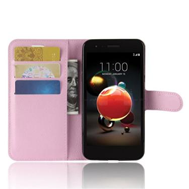 Imagem de Capa para LG X20, capa carteira flip de couro PU premium com compartimento para cartão, suporte e fecho magnético [capa interna de TPU à prova de choque] Compatível com LG X20