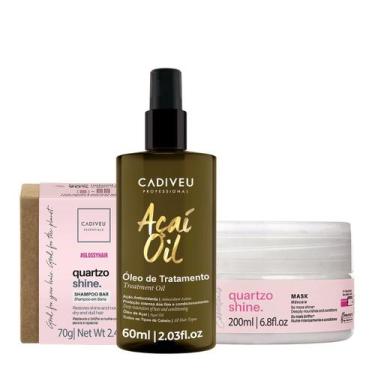 Imagem de Kit Cadiveu Professional Essentials Quartzo Shine Shampoo Em Barra Más