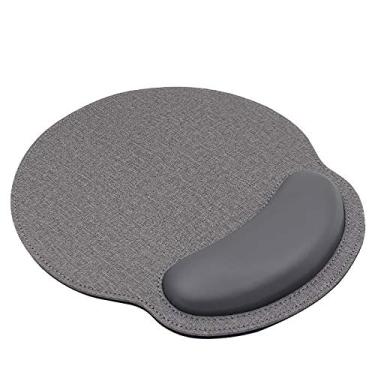 Imagem de Mouse pad ergonômico com suporte de pulso, mousepad confortável para laptops, Mac, base de borracha antiderrapante com espuma viscoelástica descanso de pulso para homens e mulheres, jogos de