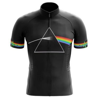 Imagem de Camisa Manga Curta Pink Floyd Bike Ciclismo Zíper Fitness Dry Esportes UV+ Mtb-Unissex