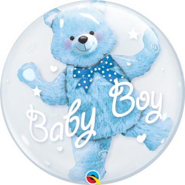 Imagem de PIONEER BALLOON COMPANY 60,96 cm BEY BLUE BEAR BOBBLE DUPLA, Multi