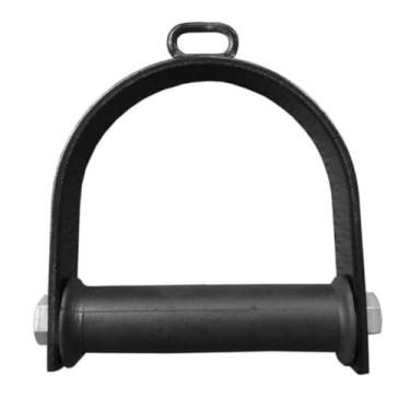 Imagem de Puxador Estribo De Aço Com Giro Cross Over Para Academia Musculação Atividade Física Saúde Fitness