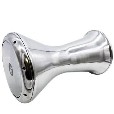 Imagem de O Horizon Zaza Percussion estilo egípcio Darbuka Doumbek de 45,7 cm (prata metálico)
