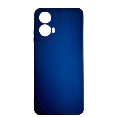 Imagem de Capa Capinha Case Compativel com Moto G24 Silicone Macia Veludo Forro Interno Com Proteção De Câmera Azul Marinho