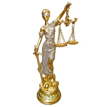Imagem de Deusa da justiça thêmis estátua escultura resina 3 cores