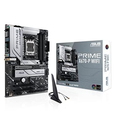 Imagem de ASUS Placa mãe Prime X670-P WiFi AMD X670 AM5 Ryzen™ Desktop 9000 8000 e 7000 ATX com três slots M.2, DDR5, USB 3.2 Gen 2x2 Type-C®, suporte USB4®, WiFi 6 e Ethernet de 2,5 Gb