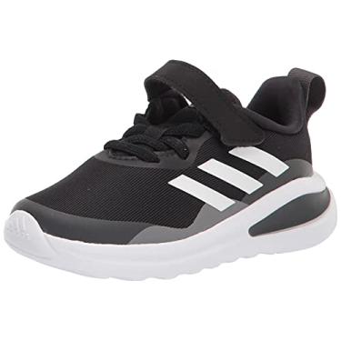 Imagem de adidas Tênis de corrida unissex infantil Fortarun elástico, Preto/branco/cinza, 7.5 Toddler