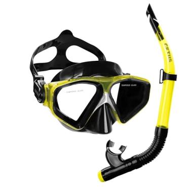 Imagem de Kit de Mergulho Cetus New Parma Fun, Máscara e Snorkel, Azul (Preto-Amarelo)