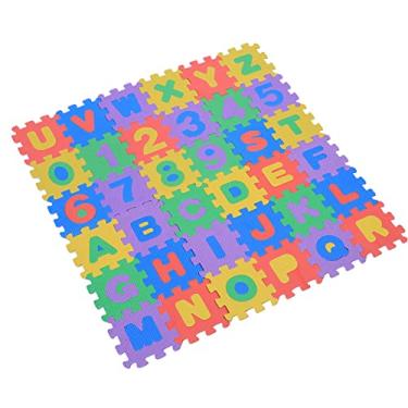 Imagem de Esteiras de Espuma de Eva, Tapete de Quebra-cabeça Macio para Crianças Com Números e Letras, Tapete Infantil para Crianças Brincando e Engatinhando, Brinquedo Educacional para