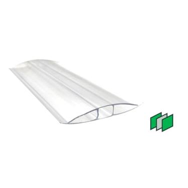 Imagem de Perfil H de Emenda de Policarbonato 4mm 6mts (Cristal)