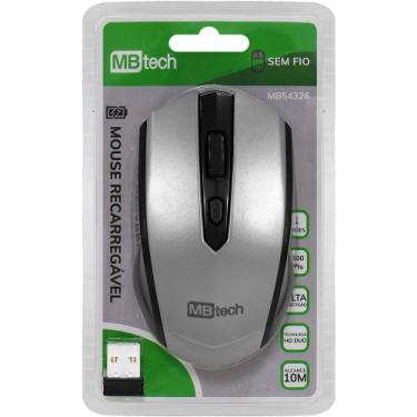 Imagem de Mouse Óptico Sem Fio Recarregável - Alta Precisão - Cinza - MBTech