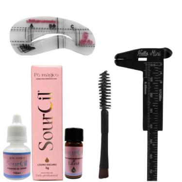 Imagem de Henna Sourcil Sobrancelha Vegana + Paquimetro + Pincel Duplo + 6 Model