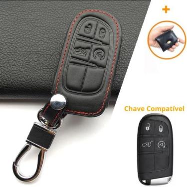 Imagem de Capa Couro Chaveiro Chave Presencial 2 3 4 e 5 Botoes Jeep Renegade Co