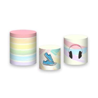 Imagem de Trio de Capas de Cilindro - VSCO Girl tom pastel 013 - Via Cores