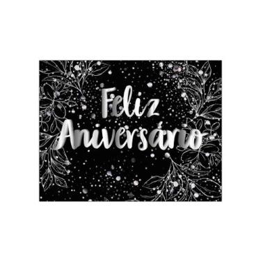 Imagem de Painel de Festa Horizontal 1,55 X 1,20 - Feliz Aniversário Efeito Bril