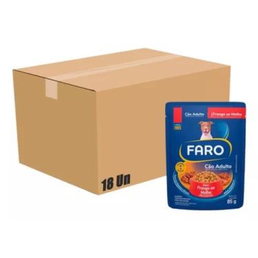 Imagem de Ração Úmida Faro Cães Adultos Frango Sache 85g Caixa 18un