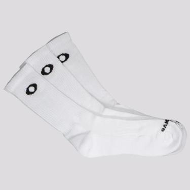 Imagem de Kit Meia Oakley Essential Crew 3 Pares Cano Alto Branca, 39-43
