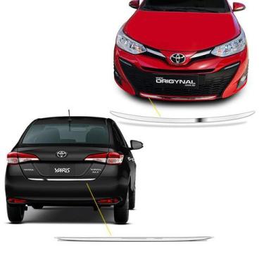Imagem de Kit Acessórios Yaris Sedan 2018/2019 Frisos Dianteiro + Traseiro - SPO