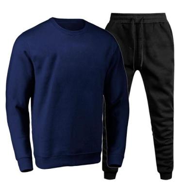 Imagem de Conjunto Moletom Masculino Flanelado Dia a Dia Conforto - Polo Blu, Ma