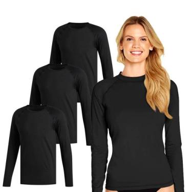 Imagem de Kit 3 Camisetas Proteção UV+ Adulto Feminino Masculino Praia - Hype Ki