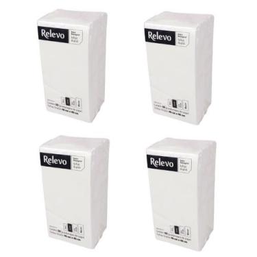 Imagem de 200 Guardanapos Grandes Papel Folha Dupla 40X40Cm Macios - Rlv